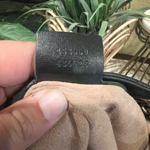 SOLD Gucci black Marmont handbag shoulder bag large chain strap - Picture 9 of 15